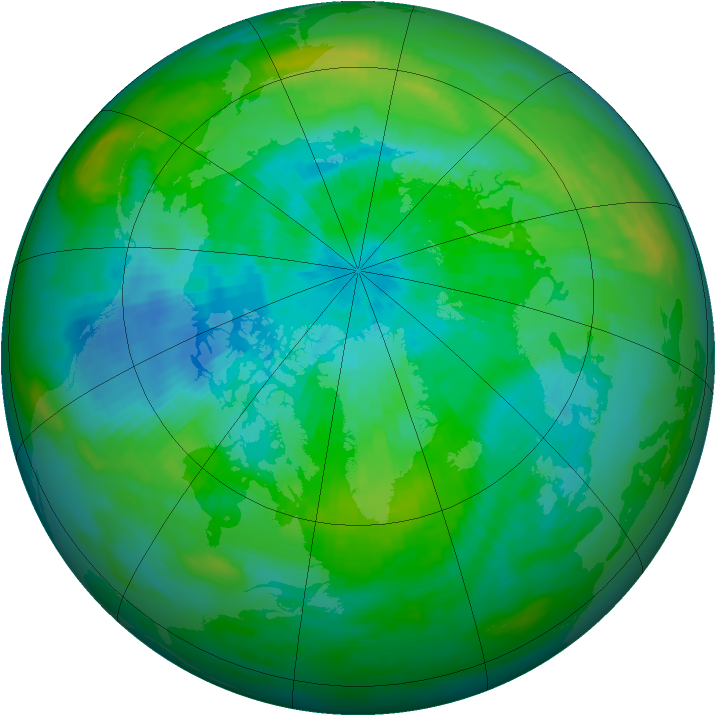 Arctic ozone map for 16 September 1982